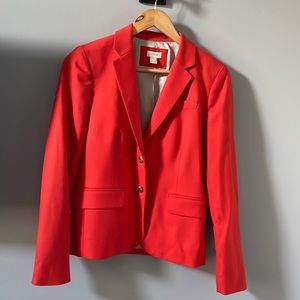 Gorgeous J Crew Wool Blazer. Size 2. Color is a tangerine/coral. Worn once!